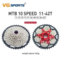 VG Sports 9 10 11 12 Speed MTB Bicycle Freewheel 40/42/46/50/52T Separate Aluminum Alloy Cassette Free Wheel Bracket Sprocket