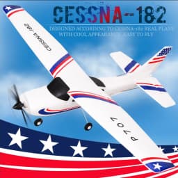 Park10 RC Airplane P707G 2.4G 3D/6G With Gyroscope 3Ch RC Airplane Fixed Wing Plane Outdoor Toys Drone RTF CESSNA 182 Plane Gift