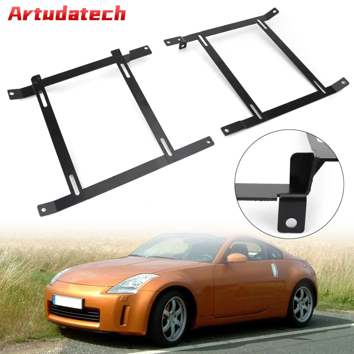Artudatech For Nissan 350Z Z33 Fairlady Low Mount Racing/Bucket Seat Tensile Steel Bracket