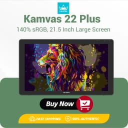 Huion Kamvas 22 Plus 21.5 Inch Graphics Tablet Screen Anti-glare Glass 140%sRGB Drawing Monitor Linux MacOS Android Compatible
