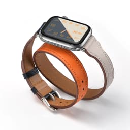 Leather Loop strap For Apple Watch Band 44mm 38mm Iwatch 42mm 40mm Double Tour Wrist Bracelet for apple watch series 6 5 4 3 SE