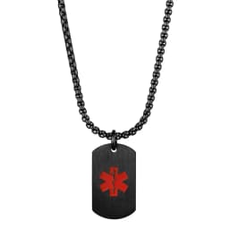 Boniskiss 2020 New Gold Silver Color Engraving Medical Alert ID Necklaces for Women Men Stainless Steel Dog Tag Pendant Necklace