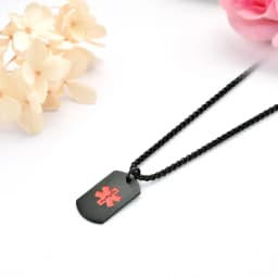 Boniskiss 2020 New Gold Silver Color Engraving Medical Alert ID Necklaces for Women Men Stainless Steel Dog Tag Pendant Necklace