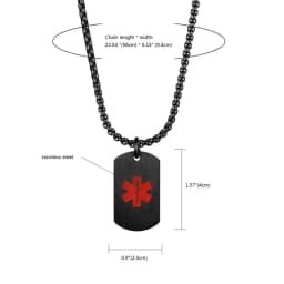 Boniskiss 2020 New Gold Silver Color Engraving Medical Alert ID Necklaces for Women Men Stainless Steel Dog Tag Pendant Necklace
