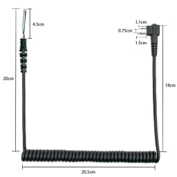 PMMN4013A Replacement Microphone Cable For GP88 CP100 PRO3150 CLS1410 CP200 PR400 Two Way Radio