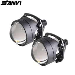 SANVI 2.5inch S8 35W 6000K Car Bi LED Projector Lens Headlight H4H7 9005 9006 LED Projector Car Motorcycle Headlight Accessories