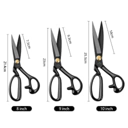 WUTA Professional Scissors Extreme Sharpness Cutting Leather Fabric Heavy Duty Metal Scissors Sewing Shears Craft Tools