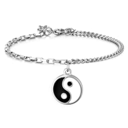 BONISKISS Fashion Yin yang Bracelet For Women Men Silver Color Gossip Stainless Steel Bracelets mujer tobilleras Wholesale