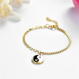 BONISKISS Fashion Yin yang Bracelet For Women Men Silver Color Gossip Stainless Steel Bracelets mujer tobilleras Wholesale