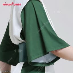 Miccostumes Adult Green Kungfu Suit Cosplay Costume Adult Green Suit with Hairband for Women Halloween Cosplay Costume