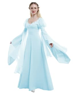 DAIZBELLA Women Medieval Costume Fantasy Handmade Retro Costume Historical Fairy Elf Dress