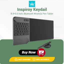 Wireless Graphics Tablet Huion KD200 Keydial Drawing Tablet 8.9*5.6 inch with Keyboard Battery-Free Pen Support Android MacOS