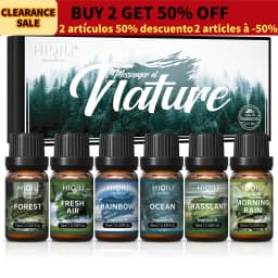 HIQILI Fragrance Oils Set-Nature Theme | TOP 6 Gift Set Use For Aromatherapy,Diffuser,Humidifier,Candles | Car,Home,Hotel,Trave