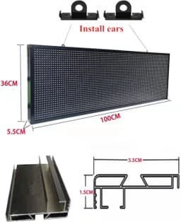 High-brightness Outdoor LED Signboard 7-color LED Electric Bulletin Moving Shining LED Message Board Multi-function Signboard