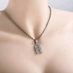 JINAO 2021 NEW Baguette Rectangular Zircon Letters Pendant High Quality Iced Out Charm AAA+CZ Necklace With 4mm Tennis Chain