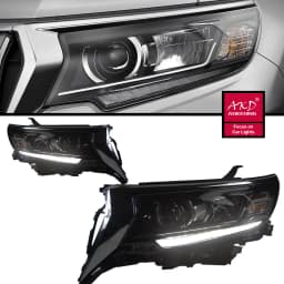Car Head Lights Parts For New Prado 2018 2019 Cruiser LED Front Headlight Replacement DRL Daytime light Projector Facelift