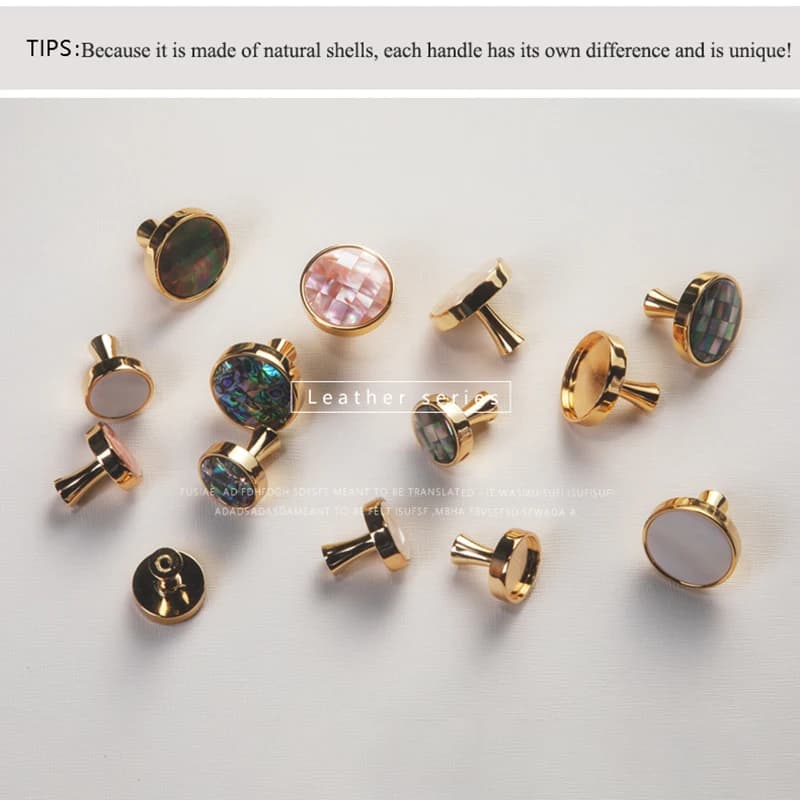 Furniture Handles Elegant Door Knobs for Cabinet Kitchen Cupboard Drawer Pulls Wall Hanging Hooks Natural Sea Shell Hardware