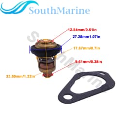 Boat Motor 855676002 8M0119207 Thermostat & 27-853702005 Gasket for Mercury Marine Outboard Engine 8HP 15HP 20HP 25HP 35HP, Sier