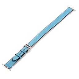 Double tour for Apple watch band 44mm 40mm 45mm 41mm 42mm 38mm Genuine Leather correa bracelet iWatch series 3 4 5 se 6 7 strap