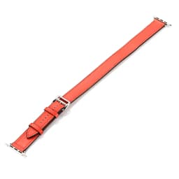 Double tour for Apple watch band 44mm 40mm 45mm 41mm 42mm 38mm Genuine Leather correa bracelet iWatch series 3 4 5 se 6 7 strap