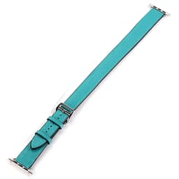 Double tour for Apple watch band 44mm 40mm 45mm 41mm 42mm 38mm Genuine Leather correa bracelet iWatch series 3 4 5 se 6 7 strap