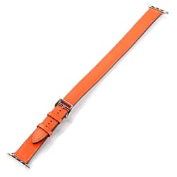 Double tour for Apple watch band 44mm 40mm 45mm 41mm 42mm 38mm Genuine Leather correa bracelet iWatch series 3 4 5 se 6 7 strap