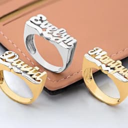 Personalized Name Ring 3D Pattern Personalized Letter Ring Gift Custom Made Christmas Christmas Gift