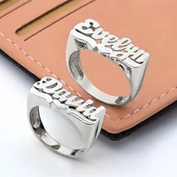 Personalized Name Ring 3D Pattern Personalized Letter Ring Gift Custom Made Christmas Christmas Gift