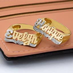 Personalized Name Ring 3D Pattern Personalized Letter Ring Gift Custom Made Christmas Christmas Gift