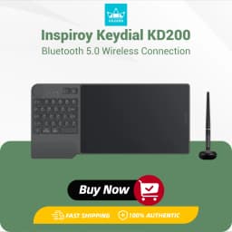 Huion KD200 Inspiroy Keydial Wireless Graphics Tablet Drawing Tablet Bluetooth 5.0 Connection 23 Press Key Keyboard 8192 Levels