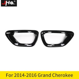 JHO Black Front Fog Light Cover Fog Lamp Frame Trim For Jeep Grand Cherokee 2014-2021 2016 2015 Limited 2017 Car Accessories