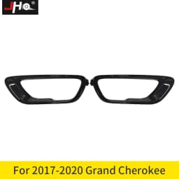 JHO Black Front Fog Light Cover Fog Lamp Frame Trim For Jeep Grand Cherokee 2014-2021 2016 2015 Limited 2017 Car Accessories