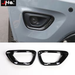 JHO Black Front Fog Light Cover Fog Lamp Frame Trim For Jeep Grand Cherokee 2014-2021 2016 2015 Limited 2017 Car Accessories