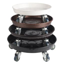 Flower Plant Pot Tray With Wheels Heavy Planter Flowers Pot Mover Trolley Plate Stand Holder Metal Flower Pot Mover Garden Tool