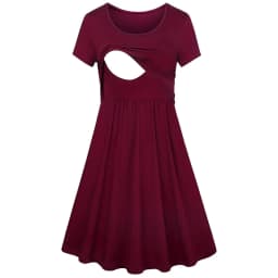 New Women's Pregnancy Sleeveless Nursing Pleat Dress Maternity Dress Breastfeeding Clothes Knee Length Pregnancy Dresses