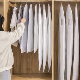 Oxford Dustproof Cloth Cover Bags, Transparent Wardrobe Storage Bag, Dust Cover, Clothes Protector, Garment Suit Coat Dust Cover