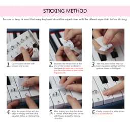 88 Keys Piano Keyboard Stickers 2-in-1 Of Numbered Musical Notation And Staff Electronic Keyboard Key Piano Stave Note Sticker