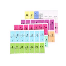 88 Keys Piano Keyboard Stickers 2-in-1 Of Numbered Musical Notation And Staff Electronic Keyboard Key Piano Stave Note Sticker
