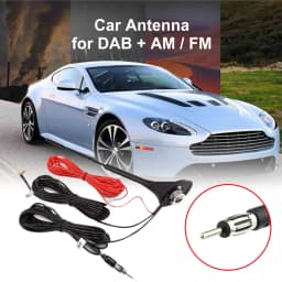 2 In 1 AM/FM DAB 10 DB Car Ceiling Antenna Set 1452-1492 MHz Aerials Amplifier 12V 58 Cm GPS Receiver Antenna Cables Adapters