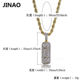 INAO The New Iced Out Gold Color Micro Paved CZ Xanax Pill Necklace&Pendant With Chain Hip Hop Charm Jewelry For Gift
