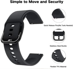 20mm/22mm Silicone band For Amazfit GTS/2/2e/GTS2 Mini/GTR 42mm/47mm/GTR2/2e/stratos 2/3 Sport Watch Bracelet Amazfit bip strap