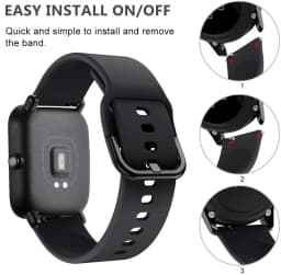 20mm/22mm Silicone band For Amazfit GTS/2/2e/GTS2 Mini/GTR 42mm/47mm/GTR2/2e/stratos 2/3 Sport Watch Bracelet Amazfit bip strap
