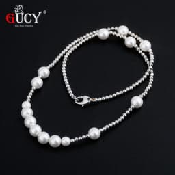 GUCY 8MM Pearl  Necklace Women  Jewelry Fashion Hip Hop Rock Jewelry