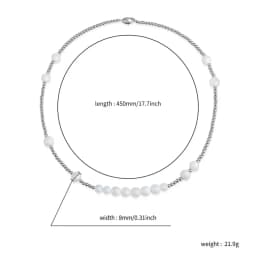 GUCY 8MM Pearl  Necklace Women  Jewelry Fashion Hip Hop Rock Jewelry