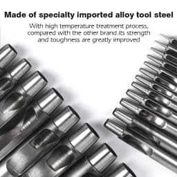 WUTA 6 Pcs Set SPC Round Hole Hollow Punch Set Sharp Steel Watchband Belt Scrapbooking Paper Canvas Leather Craft Tools