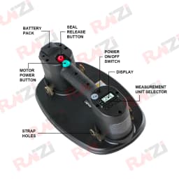 Raizi GRABO Pro Version Electric Vacuum Suction Cup with Battery for Wood Drywall Granite Glass Tile Slab Lifting Carry Tool