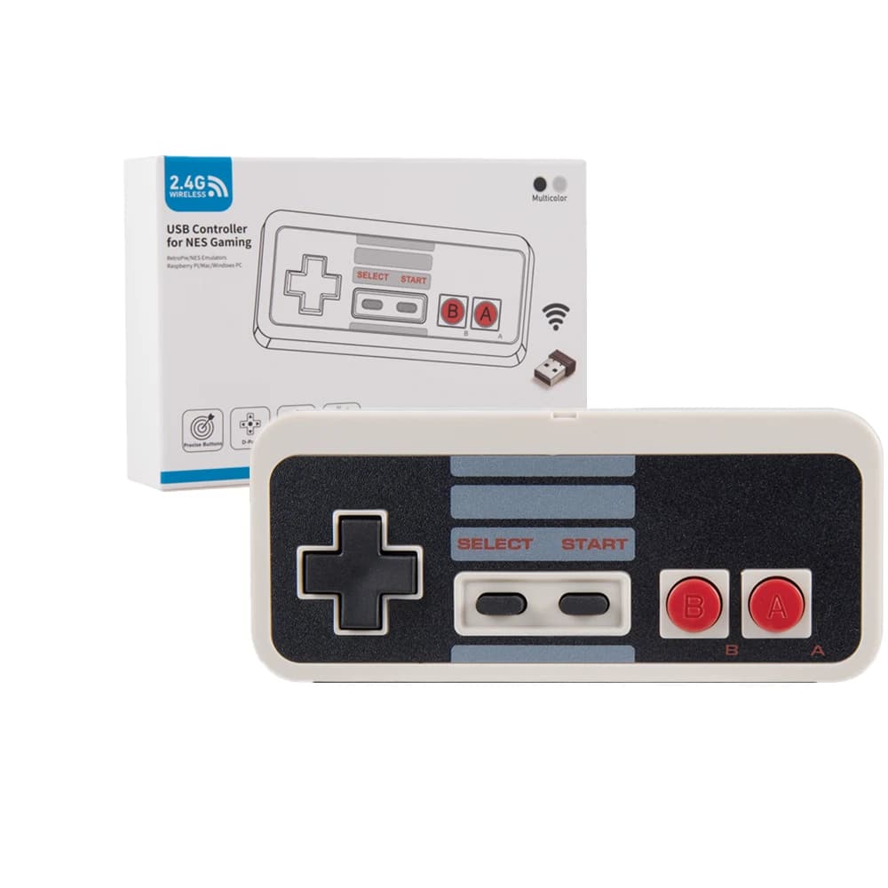 2.4 GHz Wireless USB Controller for NES Classic Games Retro USB PC Controller Compatible for Windows PC MAC Genesis Raspberry Pi