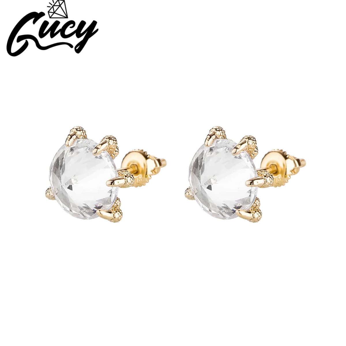 GUCY Personalized Earrings Sparkle Bling Women Micro Paved Earring AAAA Cubic Zircon Fashion Jewelry Gift
