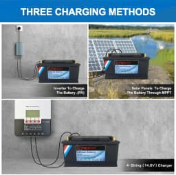 12V 100Ah LiFePO4 Storage Battery BMS Lithium Power Batteries 6000 Cycles For RV Campers Golf Cart Off-Road Off-Grid Solar Wind