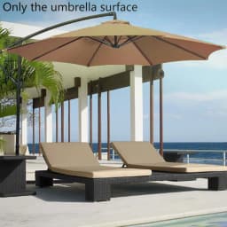 2/2.7/3M Beach Umbrella Replacement Canopy Garden Patio Umbrella Anti-UV Polyester Cloth Pool Outdoor Parasol Plage